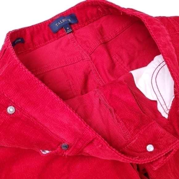 TALBOTS Heritage Red Corduroy Size 10 - Picture 5 of 14